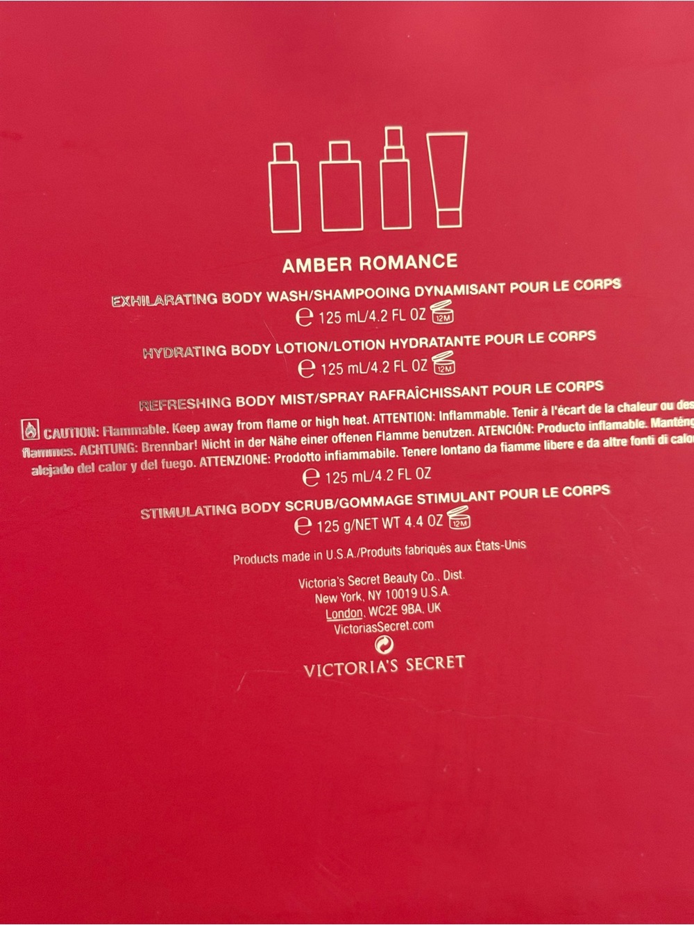 Victoria's Secret Amber Romance Bath & Body Set Rare Discontinued Scent Lotion - Picture 2 of 5